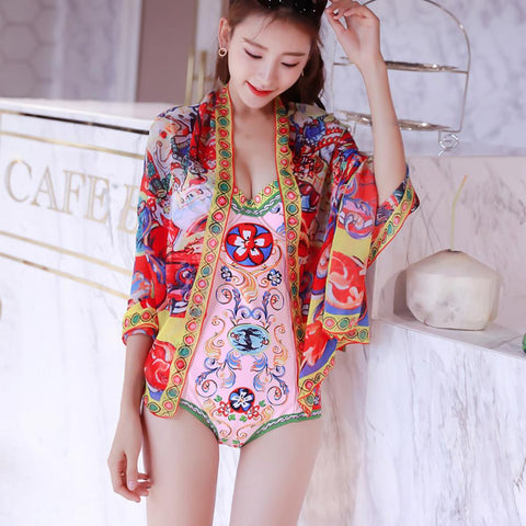 New Fashion Conservative High Waist Swimsuit CODE: READY1713