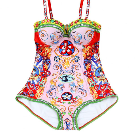 New Fashion Conservative High Waist Swimsuit CODE: READY1713