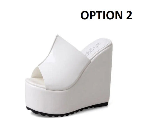 New Fashion Concise  Peep Toe Wedges Platform Sandals SIZE: 34 CODE: READY1717