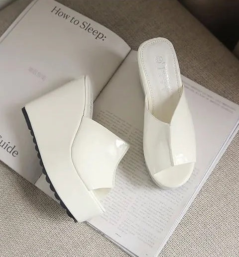 New Fashion Concise  Peep Toe Wedges Platform Sandals SIZE: 34 CODE: READY1717
