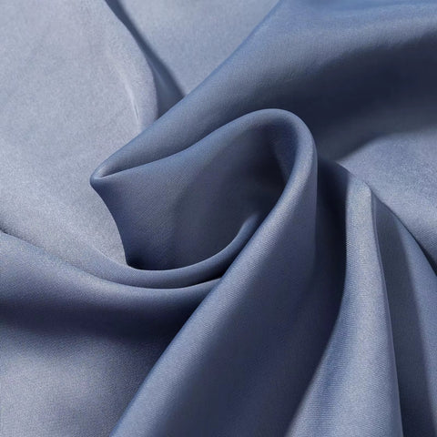 New Satin Blouse, Asymmetrical Pleated, High Street Style Top CODE: READY1758