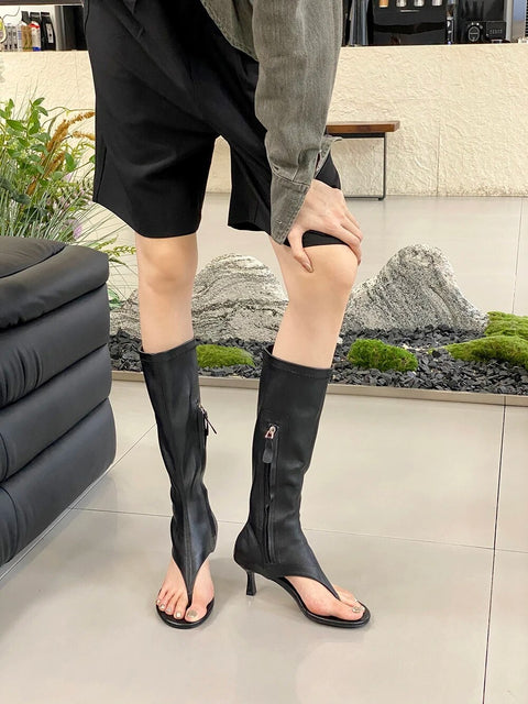 New Fashion  High Heel Side Zipper Clip Toe Boot SIZE: 37 CODE: READY1778