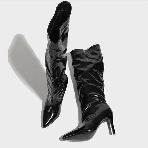 Pointed Toe Slip-On Super High Thin Heel Modern Boots SIZE: 39 CODE: READY1780