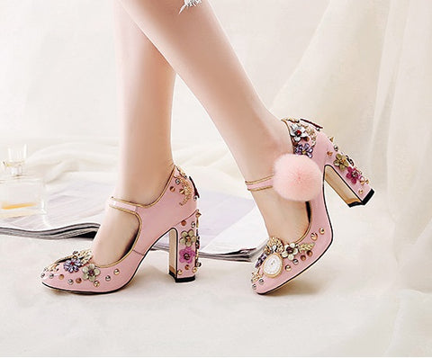 New Rivets rhinestone high heel SIZE: 39 CODE: READY1791