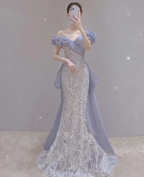 New Mermaid Sparkly Lace Long Dresses CODE: READY1833