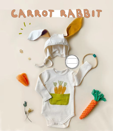 Funny Rabbit Newborn Baby Boy Girl Bodysuits With Hat CODE: RSH010