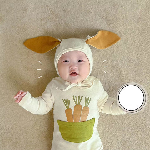Funny Rabbit Newborn Baby Boy Girl Bodysuits With Hat CODE: RSH010