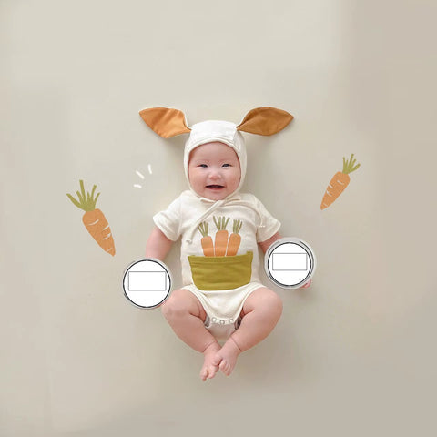 Funny Rabbit Newborn Baby Boy Girl Bodysuits With Hat CODE: RSH010