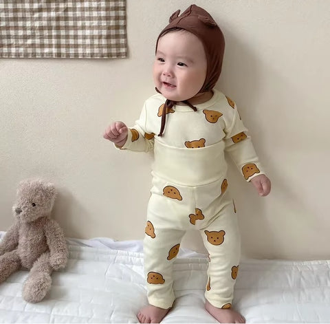 Newborn Kid Boys Girls Long Sleeve Cute Top Pant Sweet Pajamas Set CODE: RSH015