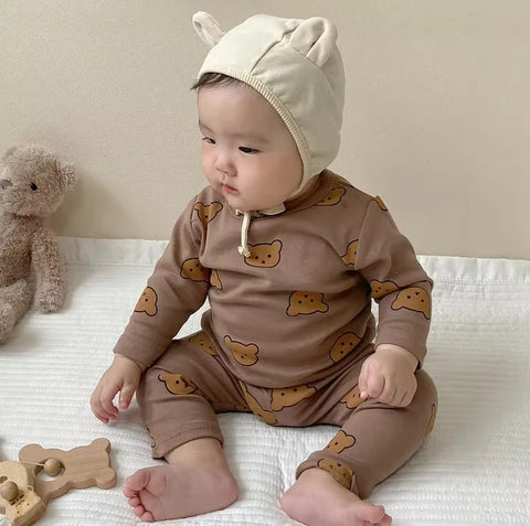 Newborn Kid Boys Girls Long Sleeve Cute Top Pant Sweet Pajamas Set CODE: RSH015
