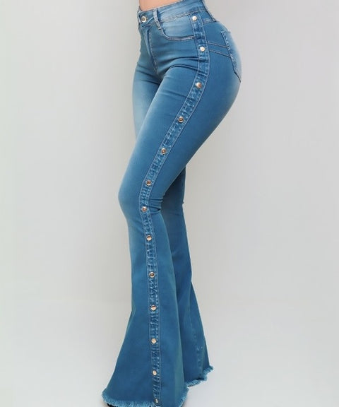 New Fashion Slim Fit Skinny Bell Bottom Butt Lift Washed Oversizesd Pant CODE: READY966