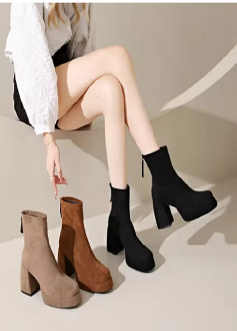New Platform Square High Heels Shoes CODE: KAR4492