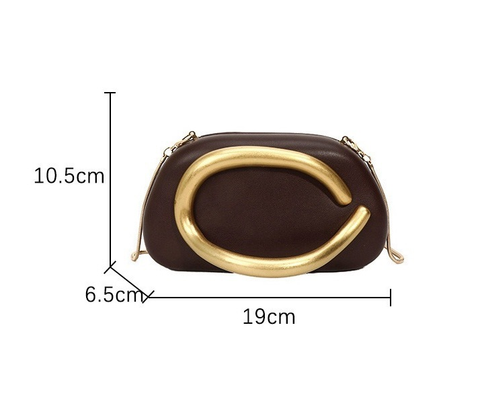 New Gold Closure Box Clutch handbag CODE: KAR3866
