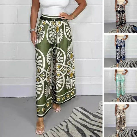New Retro Printed Bohemia Style Floral Print Wide Leg Pant CODE: KAR3023
