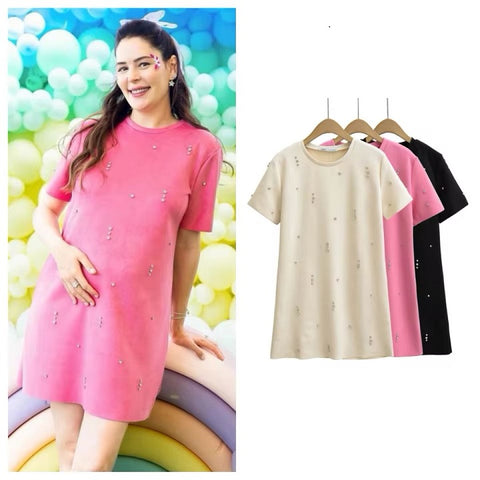 New Fashion Spring, Elegance, Leisure and Versatile Jewelry, Plush Texture Dress CODE: KAR3627