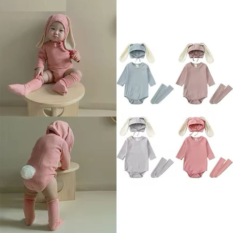 New Baby Toddler Rabbit Ear 3 Pieces Bodysuits CODE: RSH007