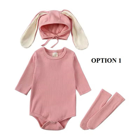 New Baby Toddler Rabbit Ear 3 Pieces Bodysuits CODE: RSH007