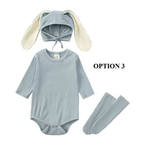 New Baby Toddler Rabbit Ear 3 Pieces Bodysuits CODE: RSH007