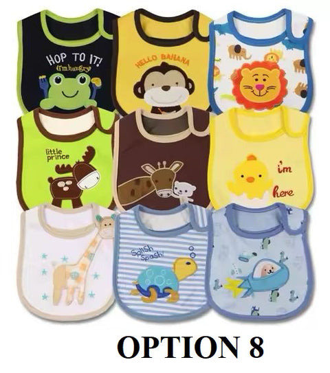 Toddler Baby Girl Boy Feeding Bibs Waterproof Apron 9pcs/set CODE: RSH017
