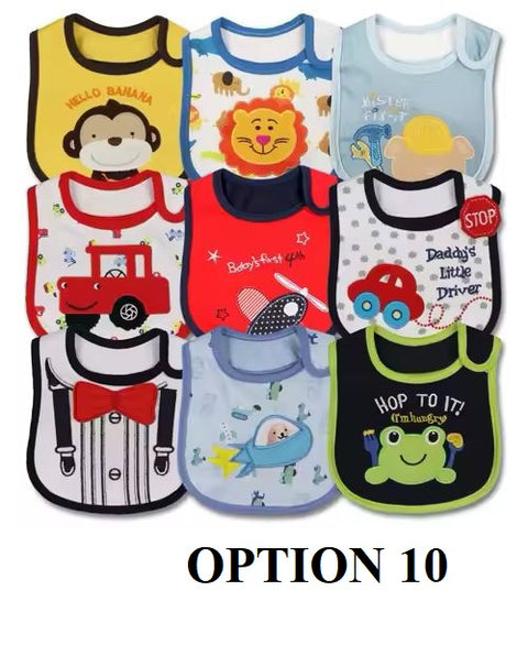 Toddler Baby Girl Boy Feeding Bibs Waterproof Apron 9pcs/set CODE: RSH017
