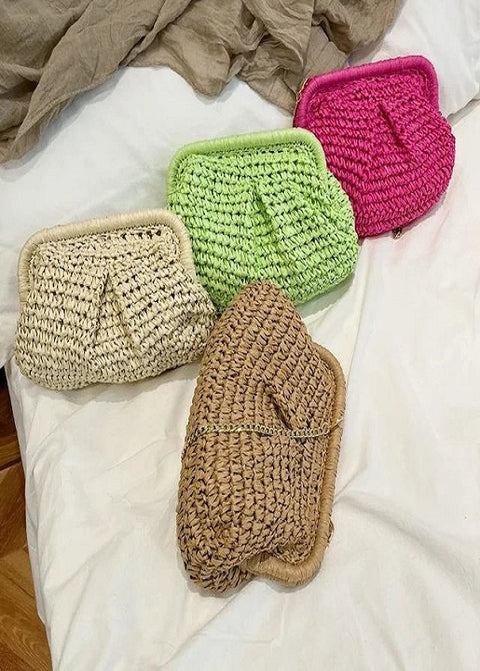 New Fashionable Woven Clipper Strap Handbag CODE: KAR3133