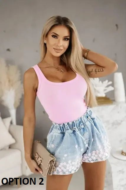 Summer New Style Reversible Stitching Versatile Denim Shorts CODE: KAR3175