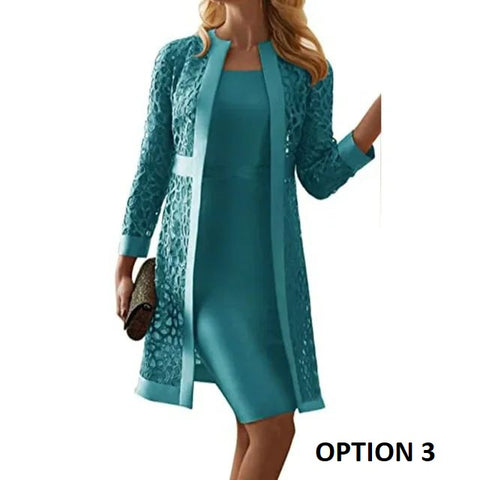 New Lace Autumn Cardigan Jacket Leisure Two Piece Set CODE: KAR3209
