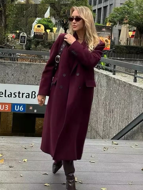 New Warm Winter Long Sleeve Trench Long Coat Jacket CODE: KAR3564