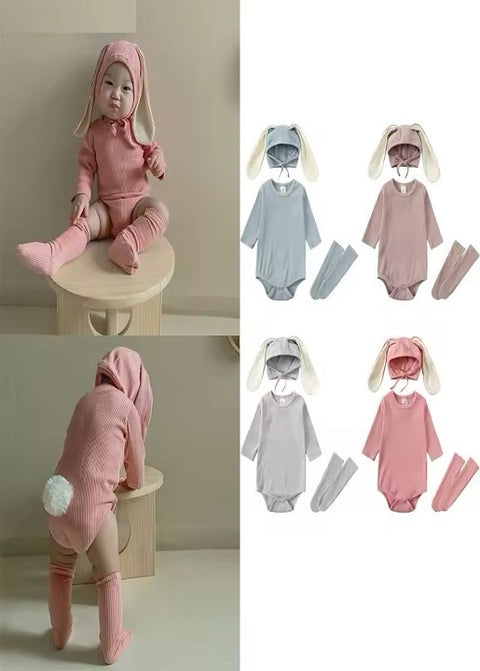 New Baby Toddler Rabbit Ear 3 Pieces Bodysuits CODE: RSH007