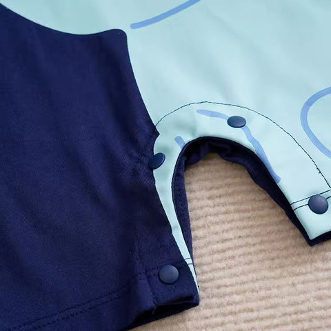 Newborn Cute Cartoon 3d Elephant Comfortable And Soft Summer Short Sleeved Baby Jumpsuit CODE: RSH009