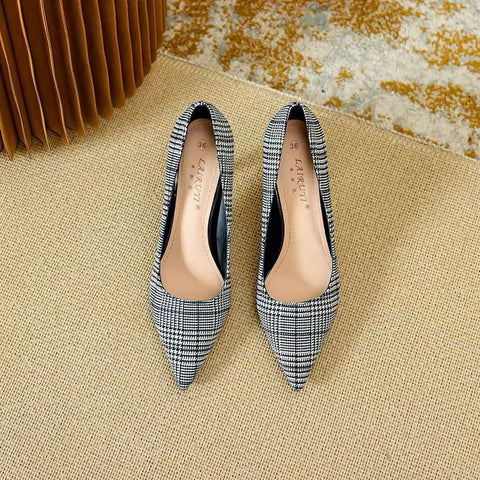 New Pointed Toe Stiletto Thin High Pumps Red Black Heel CODE: KAR3677