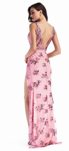 Sexy halter deep V-neck mop dress CODE: mon802
