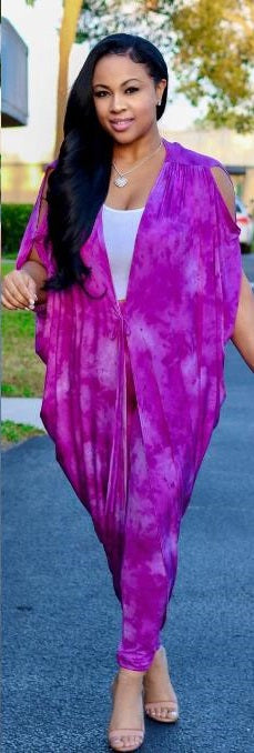Tie-dye bat shirt loose casual set CODE: mon975