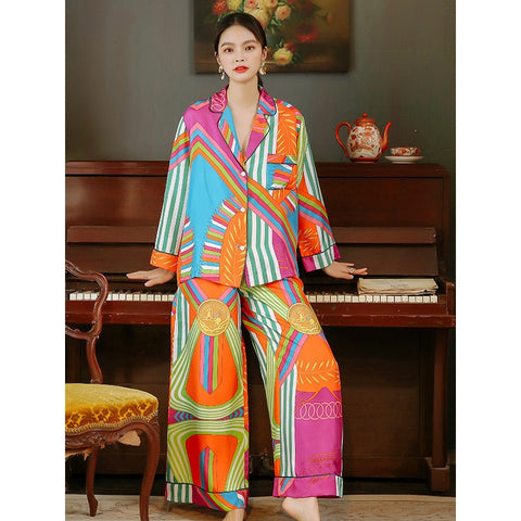 New Luxury Long Sleeve Oversize Turn Down Collar Shirt With Pant CODE: KAR2399