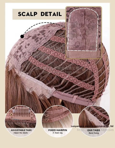 Fashionable Natural Short Root Straight Wig Extension Hair Cap CODE: KAR3706