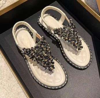 rhinestone flat sandals CODE: mon1159