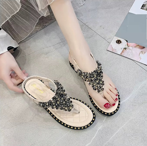 rhinestone flat sandals CODE: mon1159