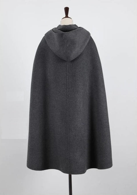 long, loose Hooded wool coat CODE: READY1390