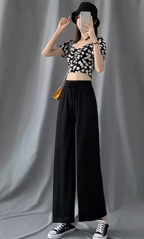 New straight cut, loose, high waist, Casual pants CODE: KAR1376