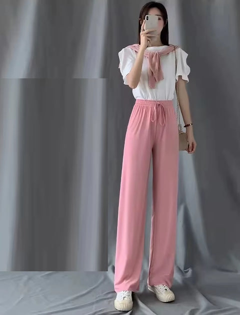 New straight cut, loose, high waist, Casual pants CODE: KAR1376