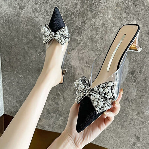 New Elegant Butterfly Sexy Pointed Toe Transparent High Heel CODE: KAR1950