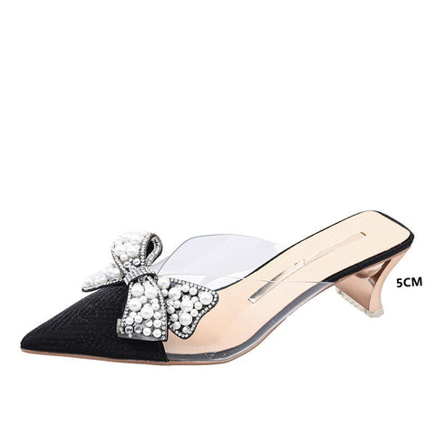 New Elegant Butterfly Sexy Pointed Toe Transparent High Heel CODE: KAR1950