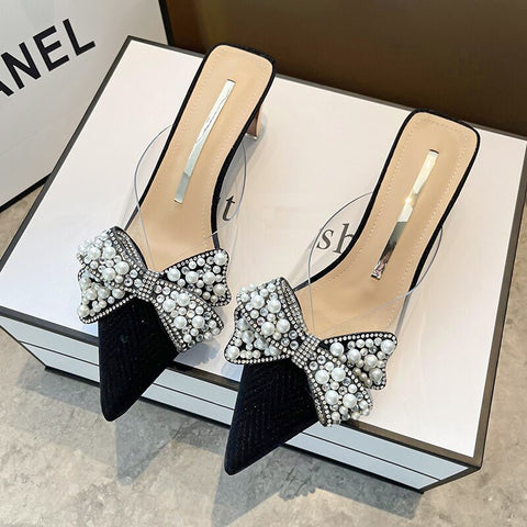 New Elegant Butterfly Sexy Pointed Toe Transparent High Heel CODE: KAR1950