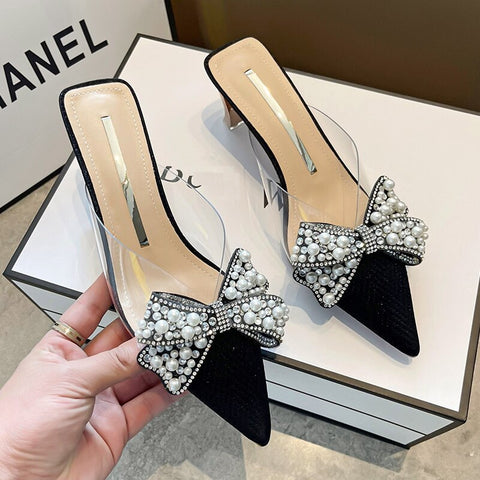 New Elegant Butterfly Sexy Pointed Toe Transparent High Heel CODE: KAR1950