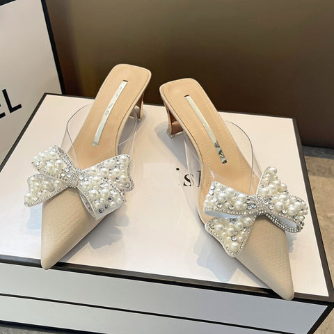 New Elegant Butterfly Sexy Pointed Toe Transparent High Heel CODE: KAR1950
