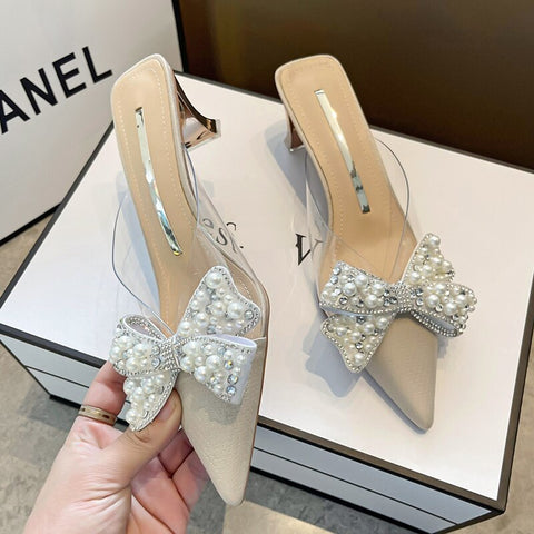 New Elegant Butterfly Sexy Pointed Toe Transparent High Heel CODE: KAR1950