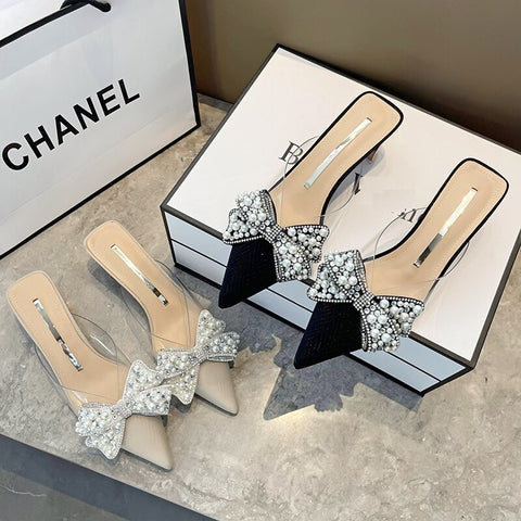 New Elegant Butterfly Sexy Pointed Toe Transparent High Heel CODE: KAR1950
