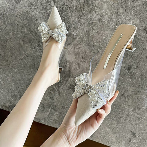 New Elegant Butterfly Sexy Pointed Toe Transparent High Heel CODE: KAR1950