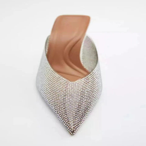 Summer Transparent Rhinestone Slingback High-heel CODE: KAR1980