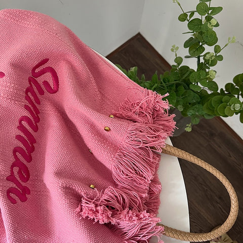 Summer Embroidery Large Capacity Shoulder Bag CODE: KAR1981